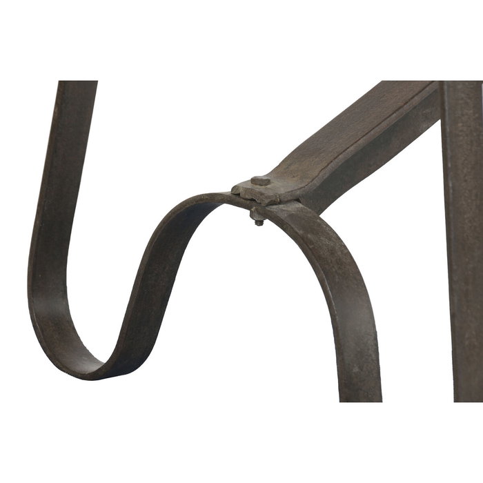Banc Home ESPRIT Noir Naturel Fer bois de teck 152 X 41 X 46 CM
