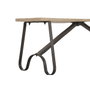 Banc Home ESPRIT Noir Naturel Fer bois de teck 152 X 41 X 46 CM