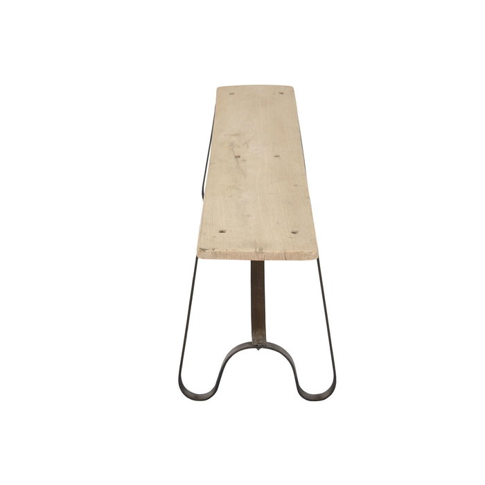 Banc Home ESPRIT Noir Naturel Fer bois de teck 152 X 41 X 46 CM