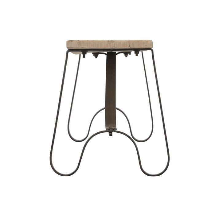 Banc Home ESPRIT Noir Naturel Fer bois de teck 152 X 41 X 46 CM