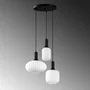 D By M.Red Suspension lustre D à trois feux noir