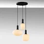 D By M.Red Suspension lustre D à trois feux noir