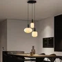 D By M.Red Suspension lustre D à trois feux noir