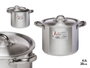 Kinvara Marmite en Aluminium 20 cm 4,5 L Argent – Compatible Gaz, Four et Lave-vaisselle (Set de 6)