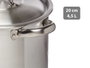 Kinvara Marmite en Aluminium 20 cm 4,5 L Argent – Compatible Gaz, Four et Lave-vaisselle (Set de 6)