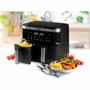 Domo DO537FR Friteuse à air chaud Double cuve 8 L Noir