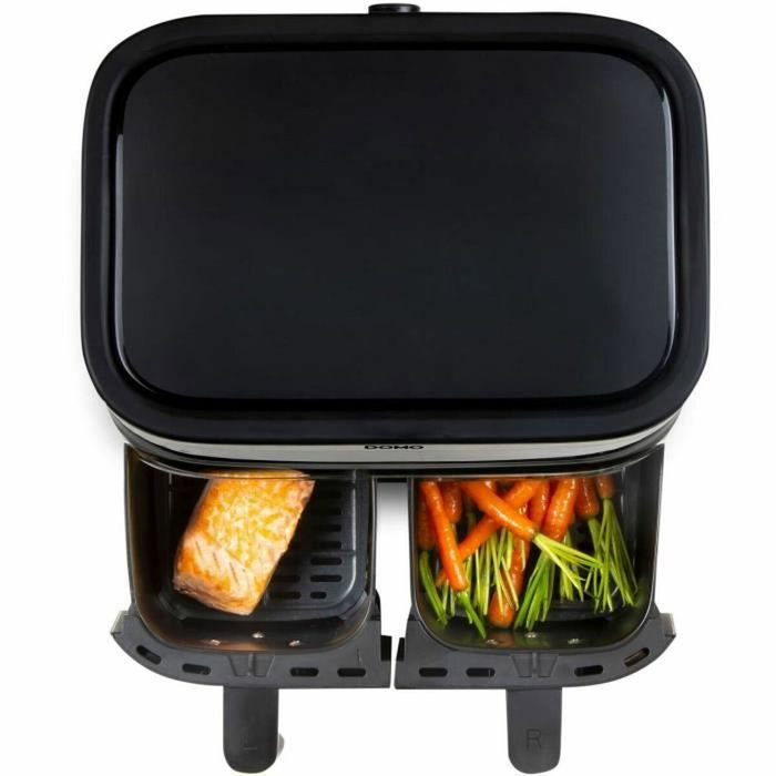 Domo DO537FR Friteuse à air chaud Double cuve 8 L Noir Domo DO537FR Friteuse à air chaud Double cuve 8 L Noir