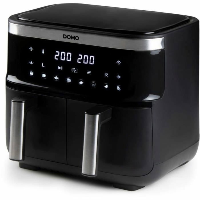 Domo DO537FR Friteuse à air chaud Double cuve 8 L Noir Domo DO537FR Friteuse à air chaud Double cuve 8 L Noir