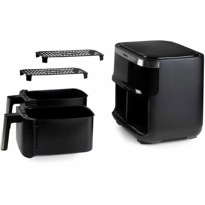 Domo DO537FR Friteuse à air chaud Double cuve 8 L Noir Domo DO537FR Friteuse à air chaud Double cuve 8 L Noir