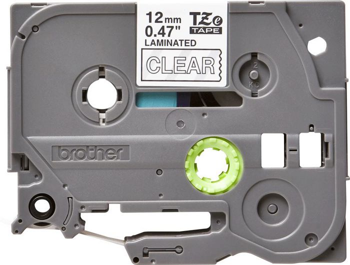 Brother Ruban d'étiquetage TZe-135 - Cassette originale 12 mm - Blanc sur fond transparent - Pour étiqueteuse P-touch