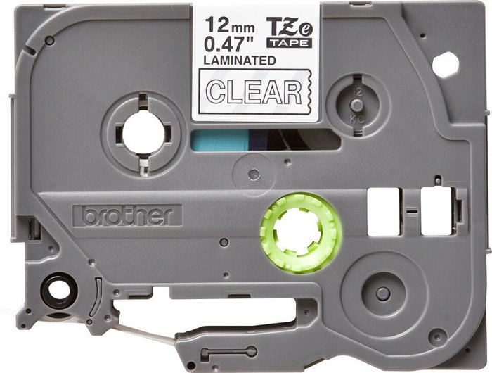 Brother TZe-135 Ruban pour étiqueteuse blanc sur transparent, 12 mm