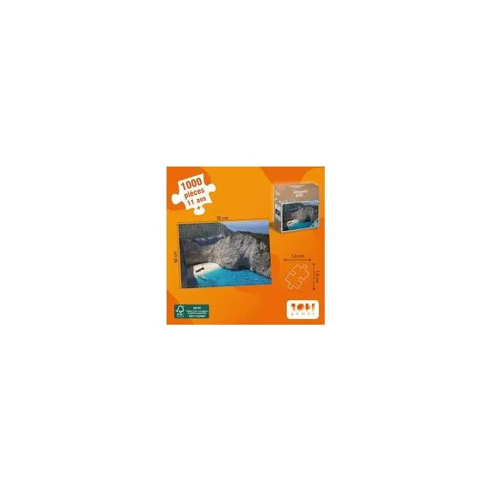 Topi Games Puzzle Échappées Belles Crète – 1000 pièces – Dès 10 ans