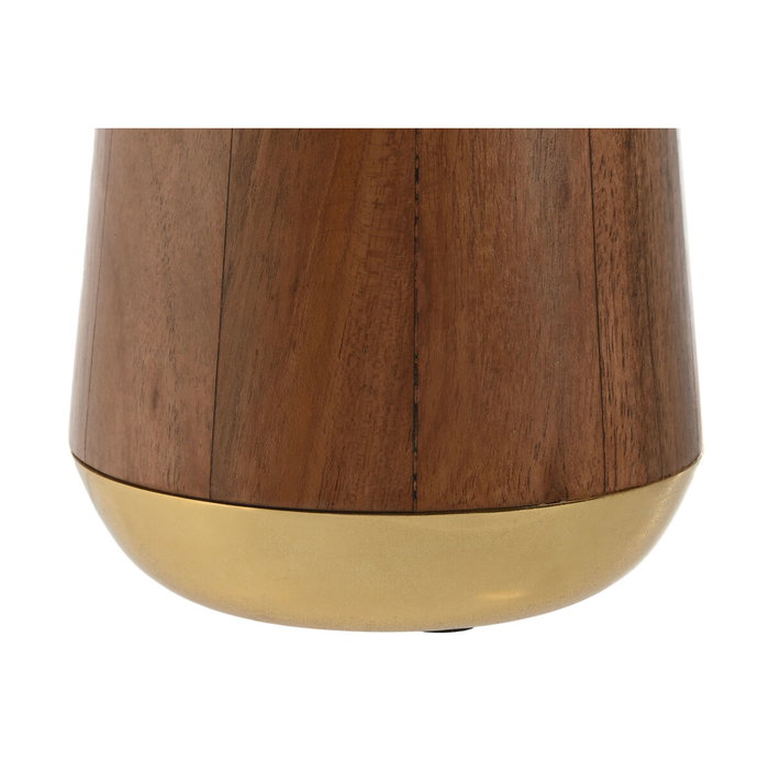 Pot pour ustensiles de cuisine Home ESPRIT Acier inoxydable Acacia 13 x 13 x 16,5 cm 4 Pièces