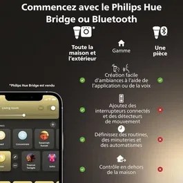 Philips Hue Ampoule Connectée MR16 Blanc Ambiance Bluetooth - Compatible Application et Commandes Vocales - Lot de 2