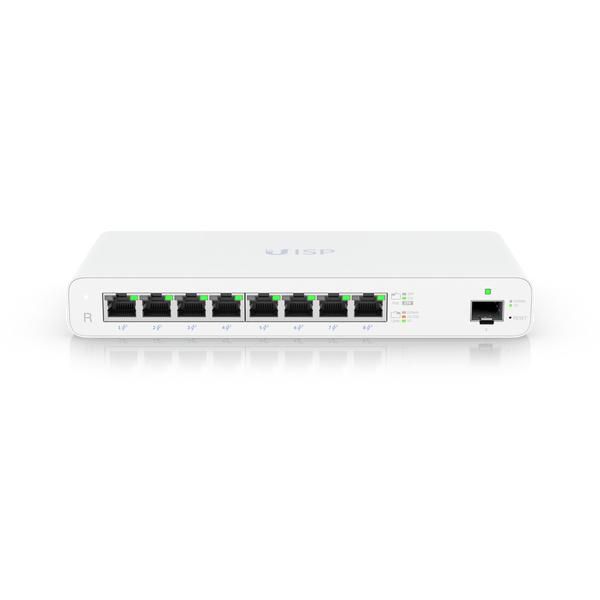 Ubiquiti Router UISP - Routeur PoE Gigabit 8 ports RJ45 + 1 SFP, 110W, pour WISP et MicroPoP, sans ventilateur