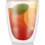 Bodum - Set de 2 verres à double paroi Pilatus, 25 cl - Transparent - En verre borosilicate, maintient les températures, pour cocktails, cafés, soupes