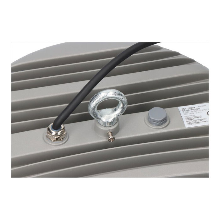Edm Campana LED 100W 10000lm 6400K Lumière froide IP65 120° Aluminium Ø26 x 4,5cm