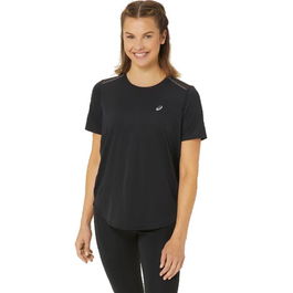 T-shirt à manches courtes femme Asics Road Noir