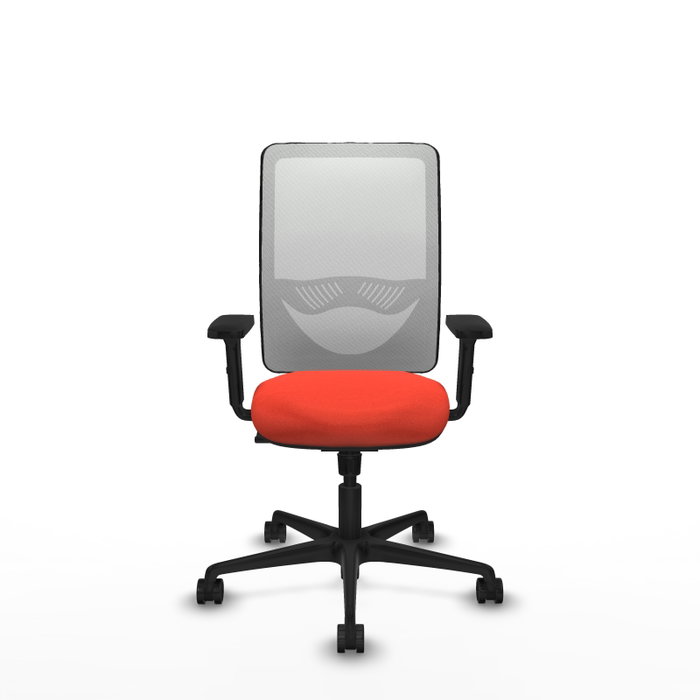 PIQUERAS Y CRESPO Chaise Zulema Synchro 3 positions Orange foncé/Blanc