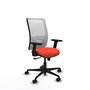 PIQUERAS Y CRESPO Chaise Zulema Synchro 3 positions Orange foncé/Blanc