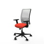 PIQUERAS Y CRESPO Chaise Zulema Synchro 3 positions Orange foncé/Blanc