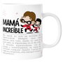 LOVELY STORY - Tasse 'Mama Incroyable' en Céramique - Capacité 330 ml