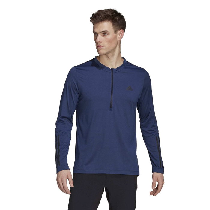 T-shirt à manches courtes homme Adidas 1/4-Zip Bleu foncé 39