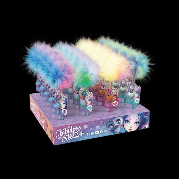 Hape - Stylo bille décoratif pompon étoiles nébuleuses - 19x7x7 cm - Modèles assortis aléatoires - ABS, polyester, zinc Hape - Stylo bille décoratif pompon étoiles nébuleuses - 19x7x7 cm - Modèles assortis aléatoires - ABS, polyester, zinc