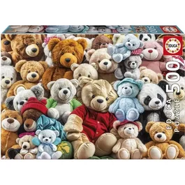 Educa Puzzle Ours en Peluche 500 Pièces 48x34 cm, Jeu Ludique et Éducatif pour Enfants à Partir de 10 Ans