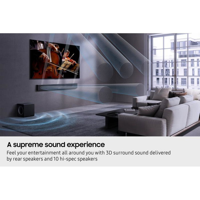 Samsung HW-QS750F/EN Barre de Son Q Series 5.1.2 Canaux Sans Fil Bluetooth Wi-Fi Titan Black