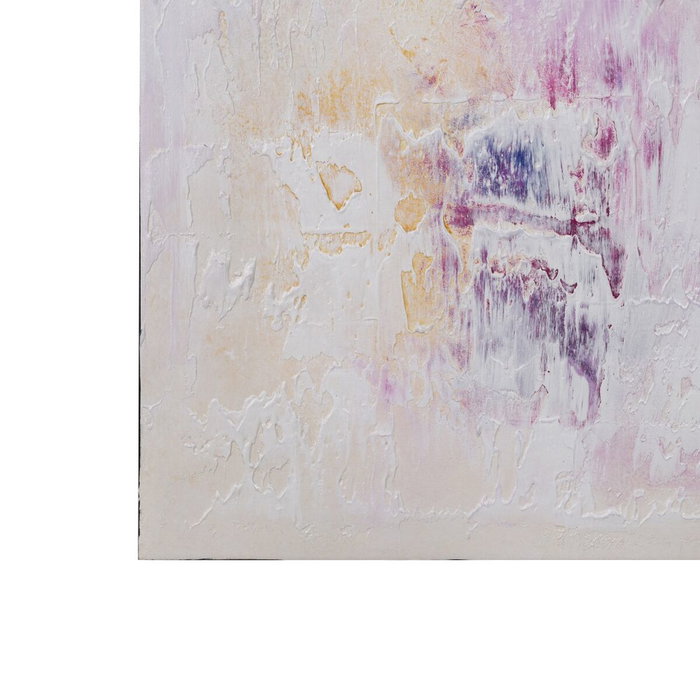 BigBuy Home Toile Blanc Violet Abstrait 120 x 3,5 x 120 cm BigBuy Home Toile Blanc Violet Abstrait 120 x 3,5 x 120 cm