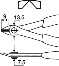 KNIPEX Pince coupante latérale de précision 125 mm sans chanfrein