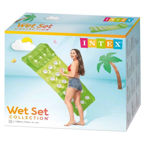 Intex Colchoneta 18 vasos 188 x 71 cm en PVC - Modèles surtidos (2 couleurs, à partir de 6 mois)