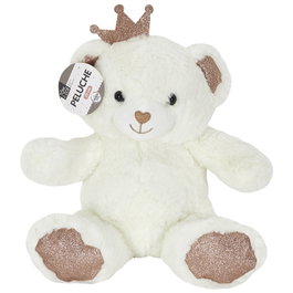 Tom et Zoe Peluche 25 cm Ours ou Lapin avec Couronne