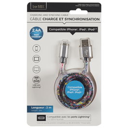 Be Mix Câble Lightning 2,4A de 2 mètres