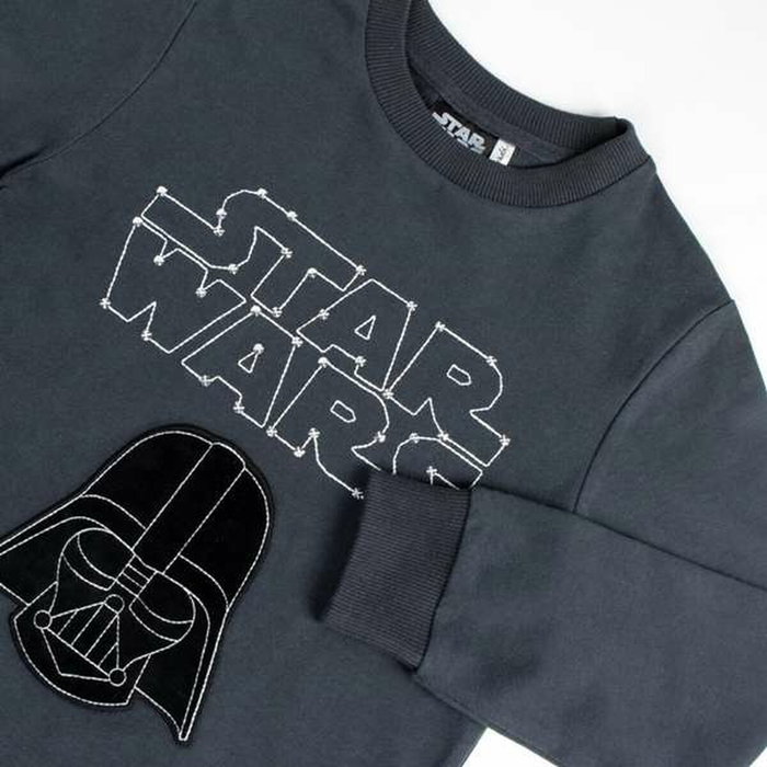 Sweat sans capuche enfant Star Wars Gris foncé S