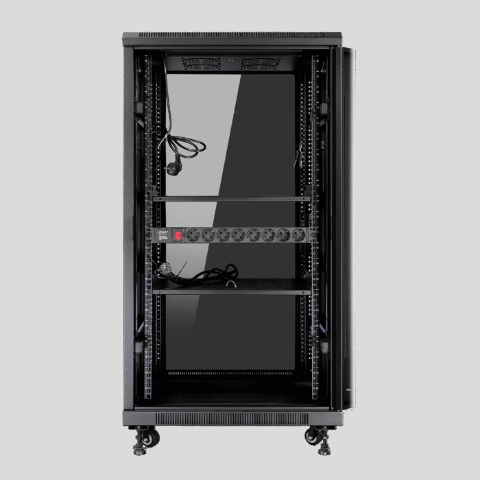 Phasak Armario Rack 19 Pouces 32U 600x1000 Monté PHO 6132 avec Bandejas, Regleta et Ventilateurs