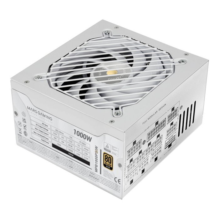 Mars Gaming 1000W ATX 3.1 80+ Gold Alimentation Modulaire Blanche (MPG-1000W)
