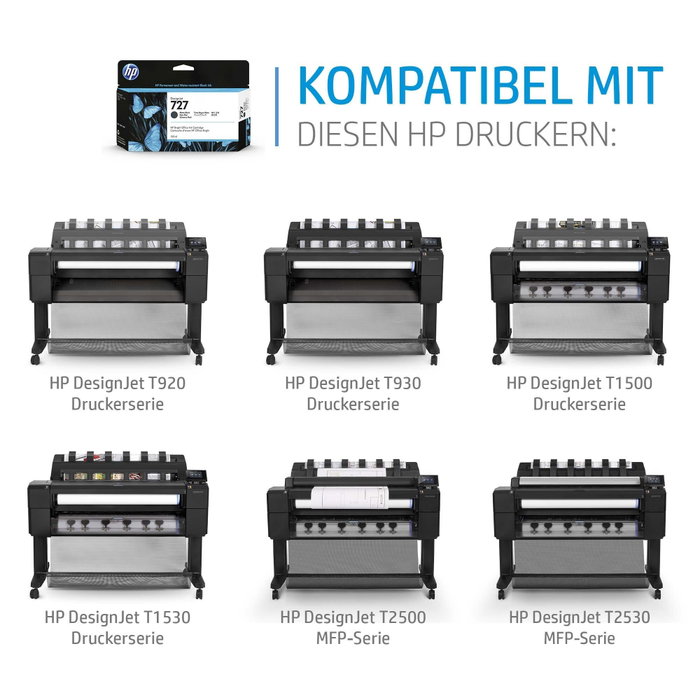 HP Ink 727 Photo Black XXL 300 ml (F9J79A)