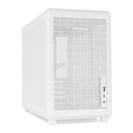 NOX Hummer Refresh Mesh Blanche, Boîtier PC Mini Tour M-ATX/ITX avec panneaux mesh, USB 3.0 et USB-C, ventilateur 120 mm PWM