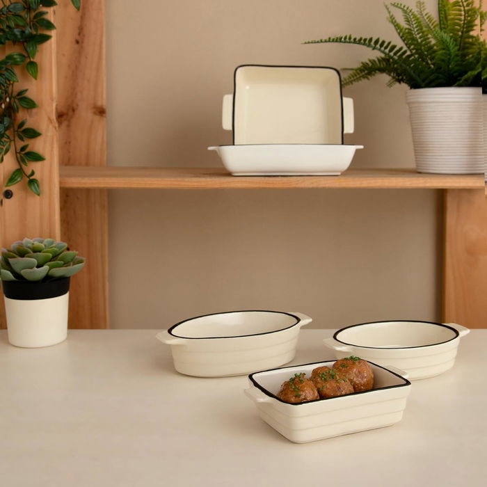 Cazuela Rectangular Gres Horno Cocco Quid 16x9x4 cm