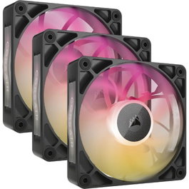 Corsair Pack de 3 Ventilateurs LX120R iCUE LINK RGB 120 mm Noir, 2400 RPM, 70 CFM, 35.1 dB, PWM