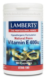 LAMBERTS Vitamine E Naturelle 400 UI 180 Capsules