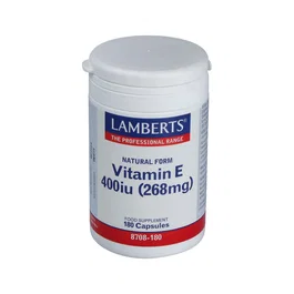 Lamberts Vitamine E 400 UI 180 Gélules - Complément Alimentaire Antioxydant