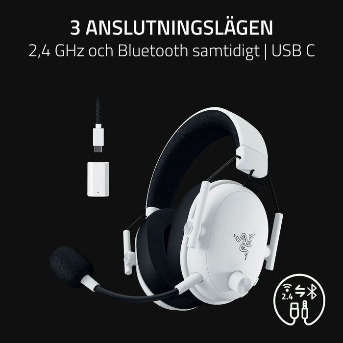 Razer Casque Gaming BlackShark V3 Blanc / RZ04-05410400-R3M1 avec micro et son surround 7.1 USB Razer Casque Gaming BlackShark V3 Blanc / RZ04-05410400-R3M1 avec micro et son surround 7.1 USB