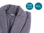 Berilo Peignoir Gris 500 g Taille L Coton 152x110 cm (Set de 6)