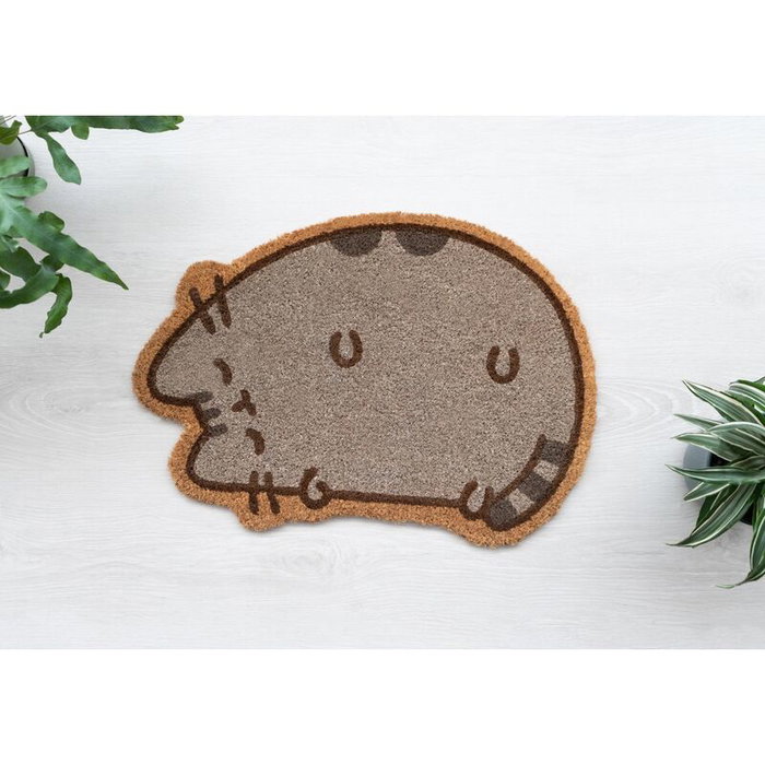 ERIK - Tapis de porte décoratif 'The Cat Pusheen' - 60 x 40 cm - Fibre de coco et base PVC antidérapante