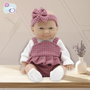 Tachan Poupée 26cm avec jupe et pantalon roses - Ensemble de jeu de rôle pour fille, à partir de 18 mois