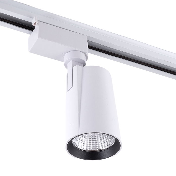 Éclairage sur rail LED 15W 1350Lm blanc froid 6000K monophasé Éclairage sur rail LED 15W 1350Lm blanc froid 6000K monophasé