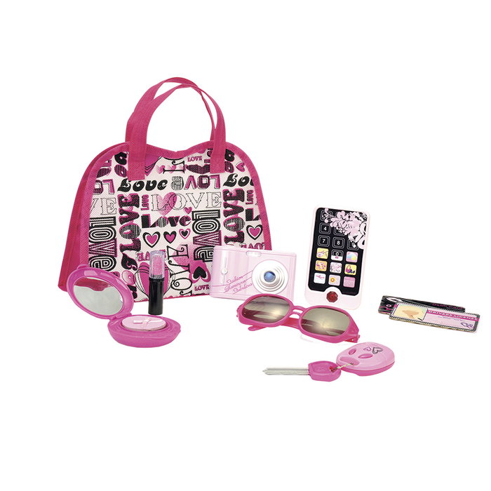TACHAN B1322 - Jeu d'imitation et de beauté pour enfant avec sac à main, appareil photo, téléphone, lunettes de soleil et accessoires, à partir de 3 ans TACHAN B1322 - Jeu d'imitation et de beauté pour enfant avec sac à main, appareil photo, téléphone, lunettes de soleil et accessoires, à partir de 3 ans